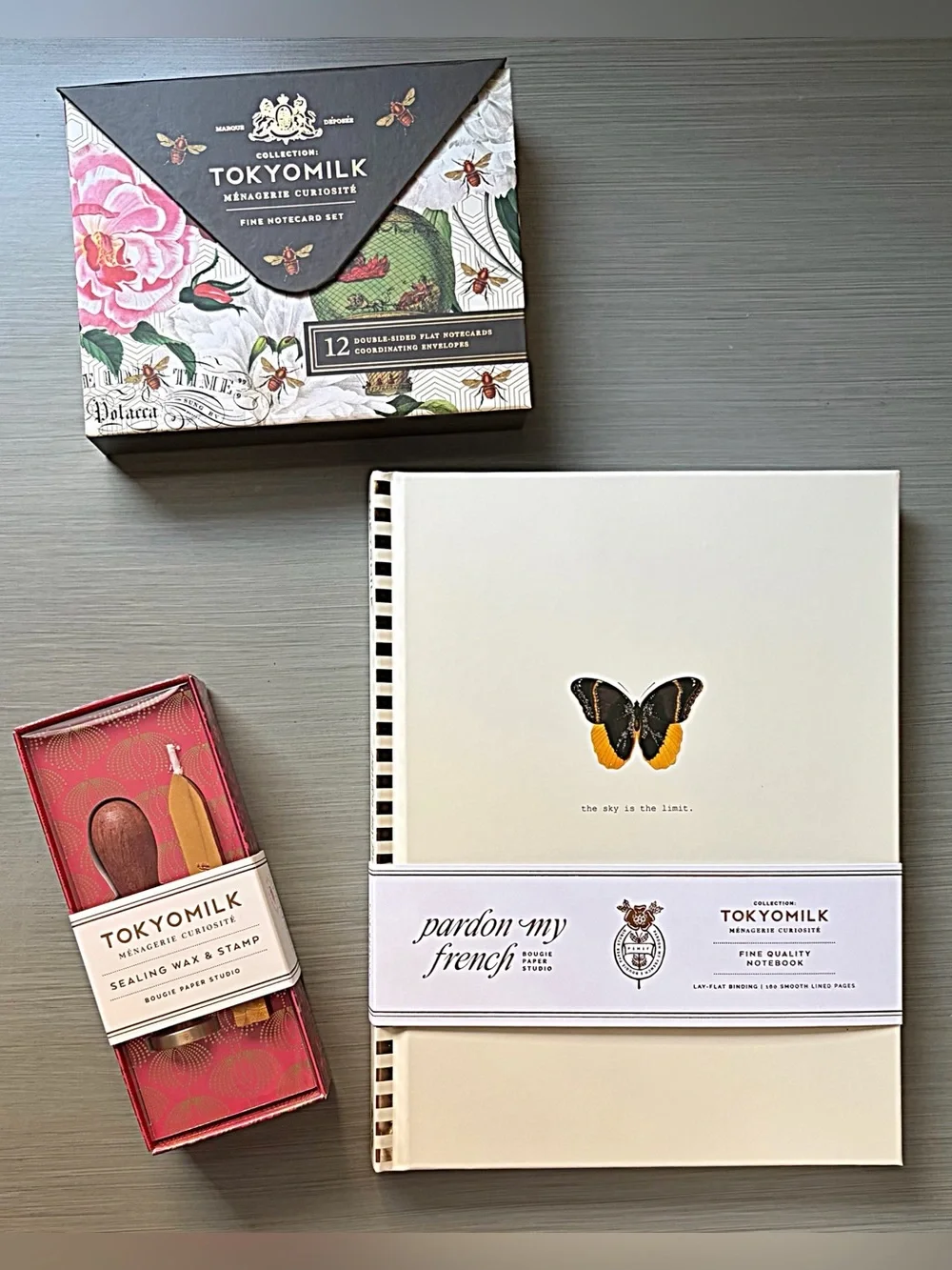 PARDON MY FRENCH X TOKYOMILK Limited Edition Margot Elena Notecards Notebook Wax